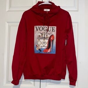 NWT VOGUE Women’s Red Hoodie L/XL